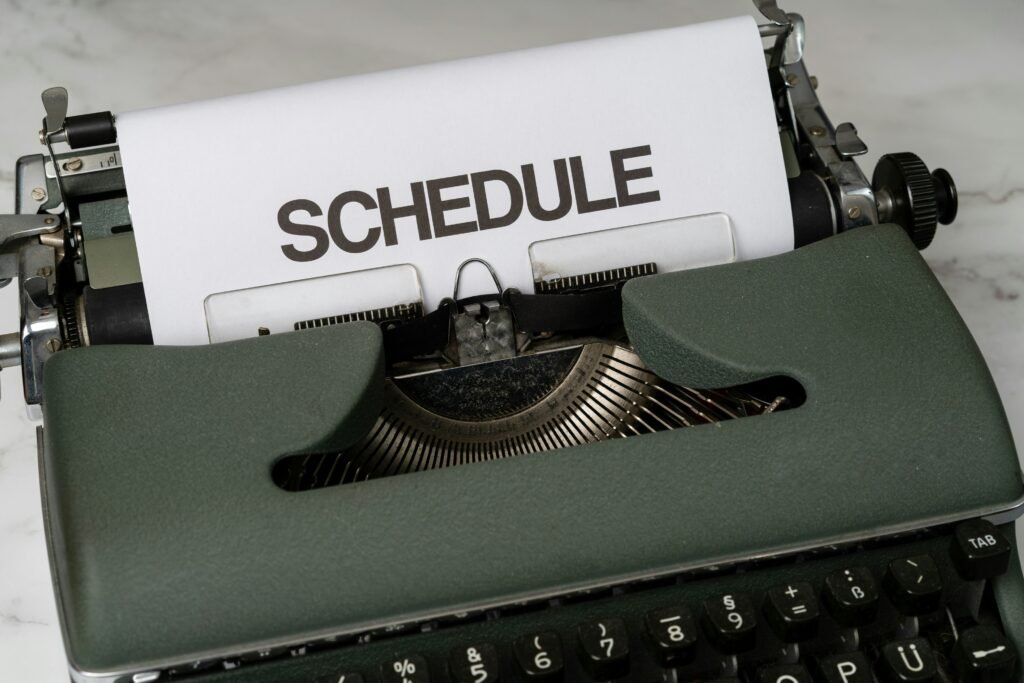 schedule typewriter